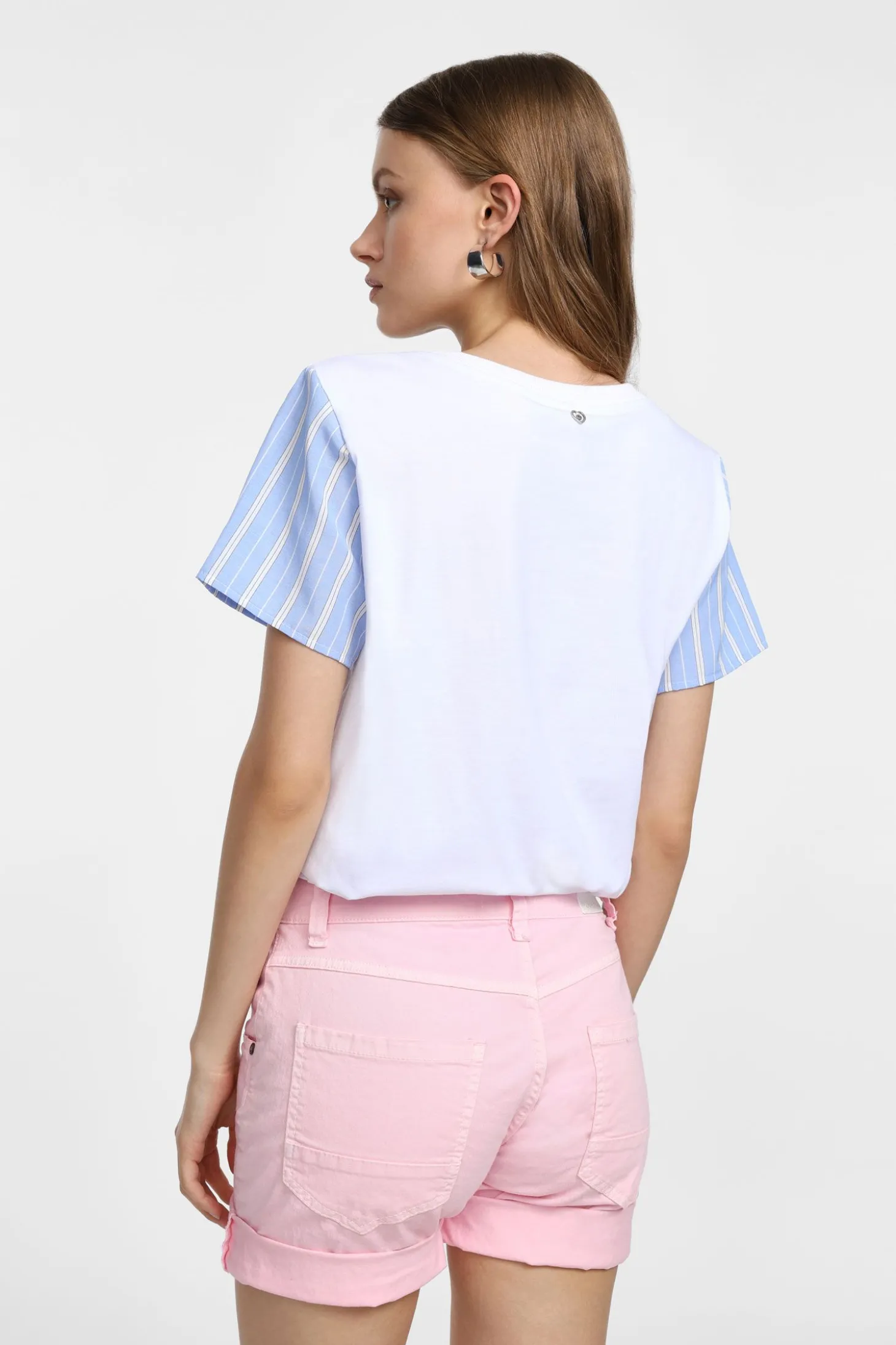 T-shirt maniche corte bicolore