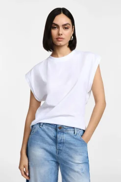 T-shirt senza maniche collo tondo