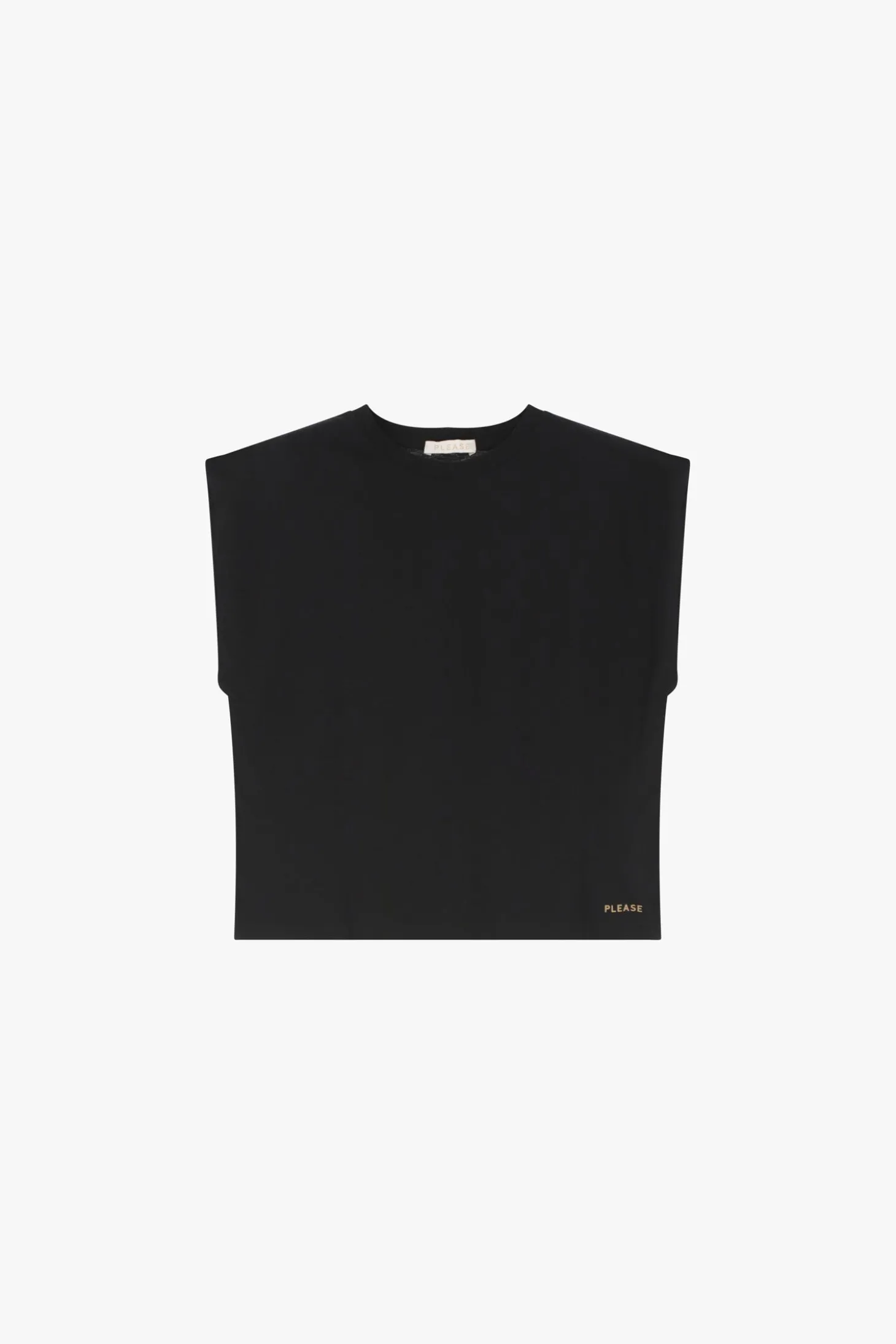 T-shirt senza maniche collo tondo
