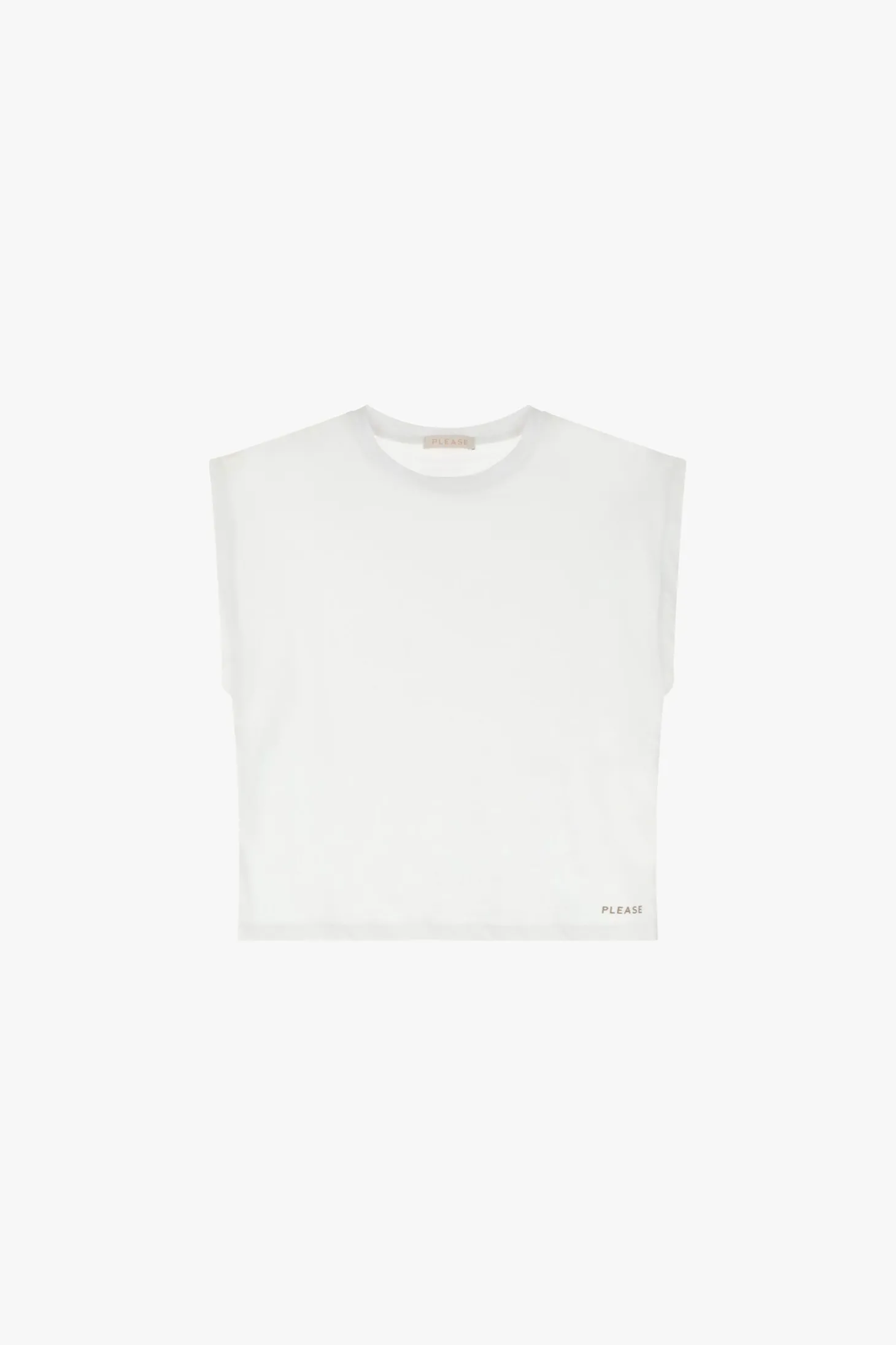 T-shirt senza maniche collo tondo