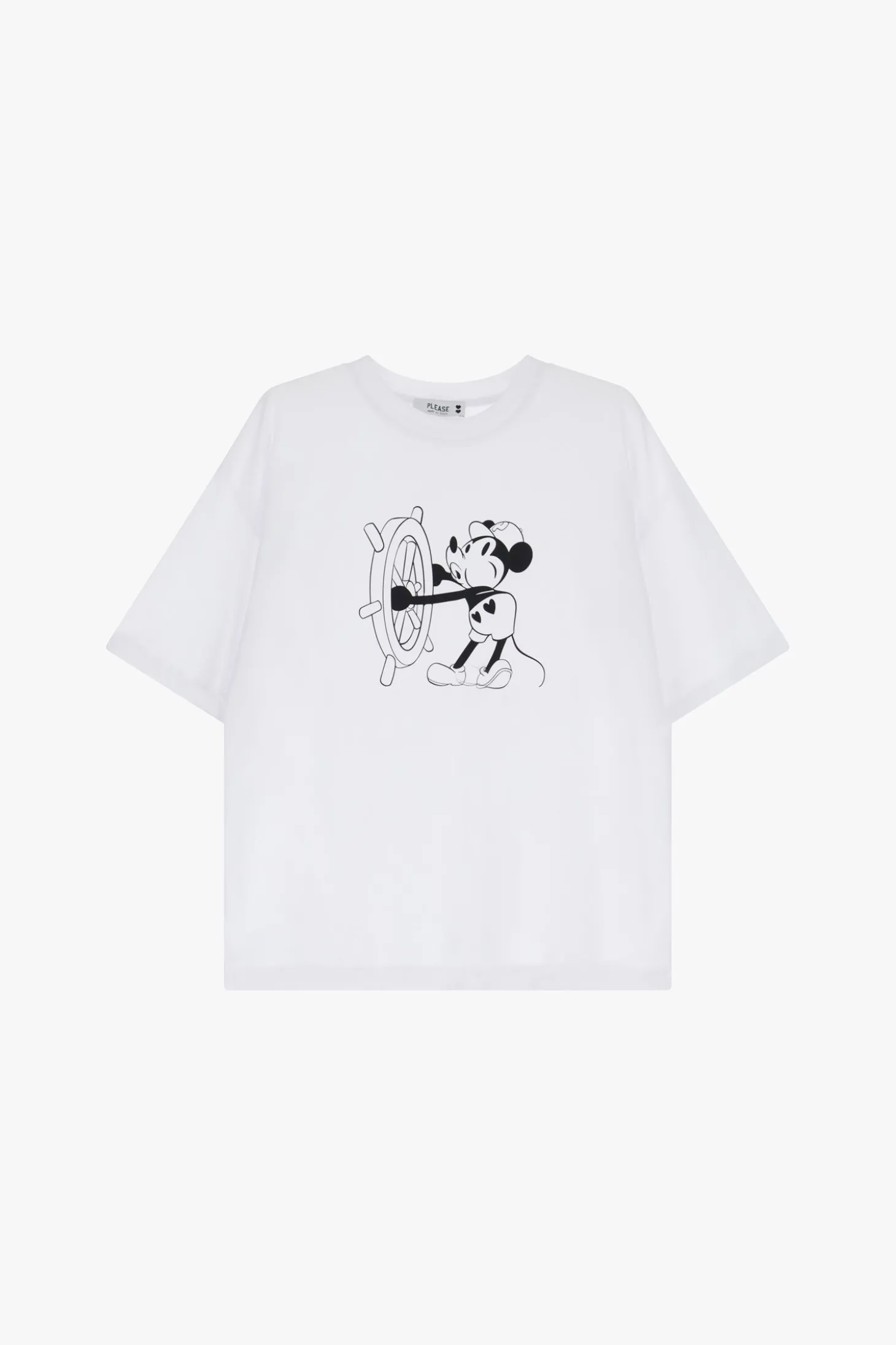T-shirt stampa girocollo maniche corte