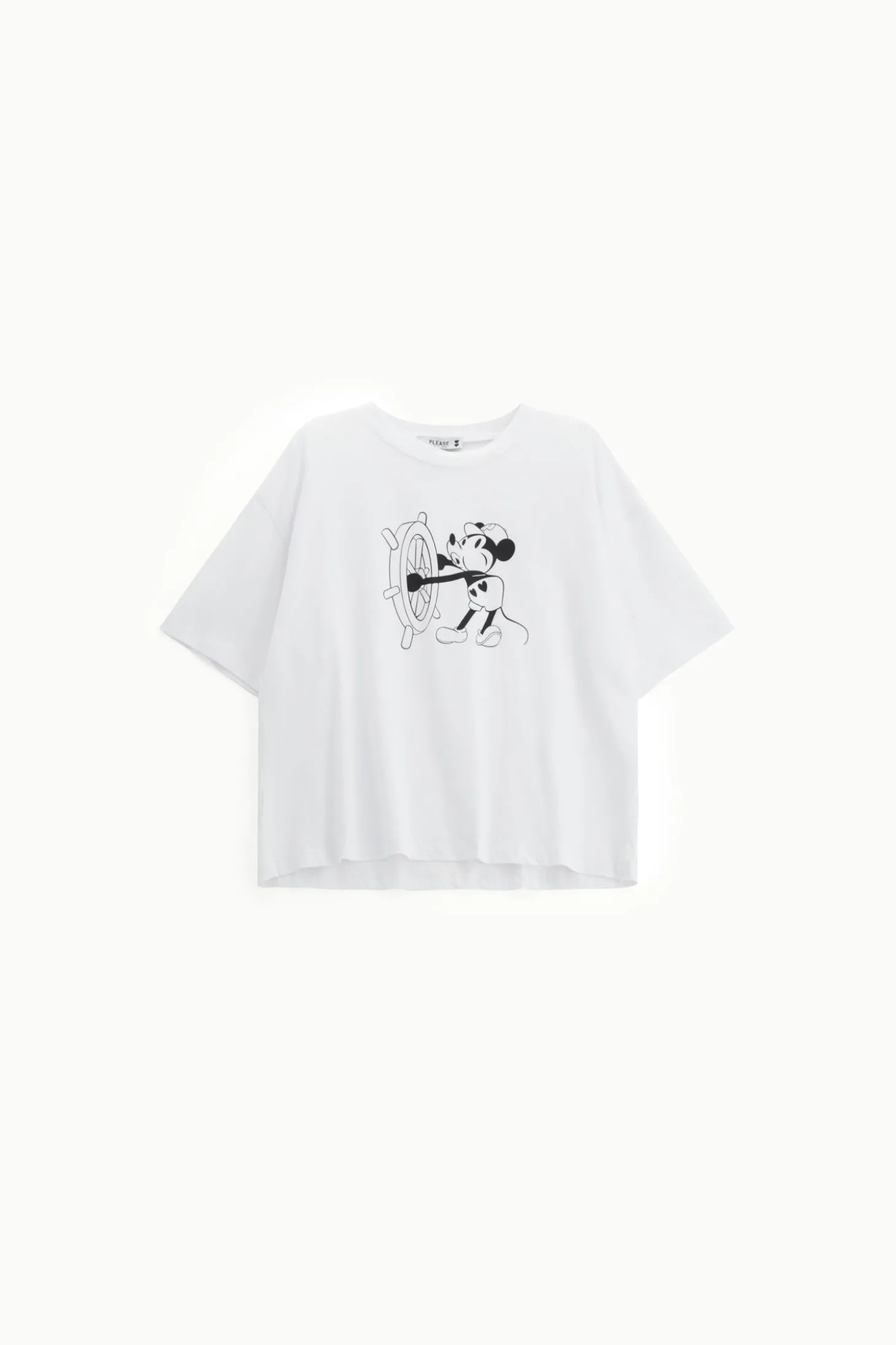 T-shirt stampa girocollo maniche corte