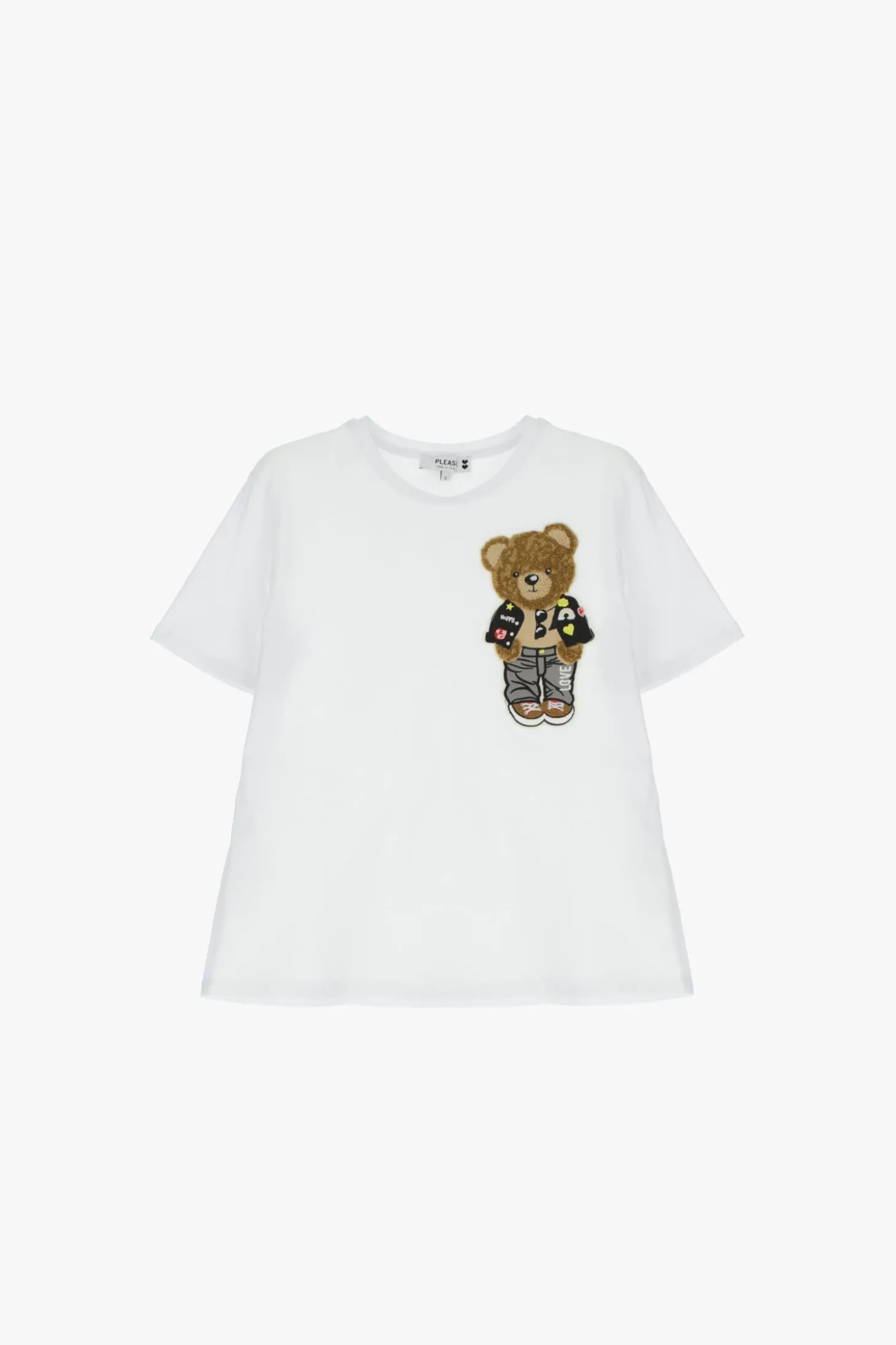 T-shirt stampa orso manica corta