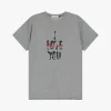 T-shirt stampa scritta collo rotondo