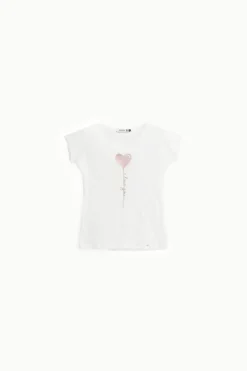 T-shirt stampata con maniche corte