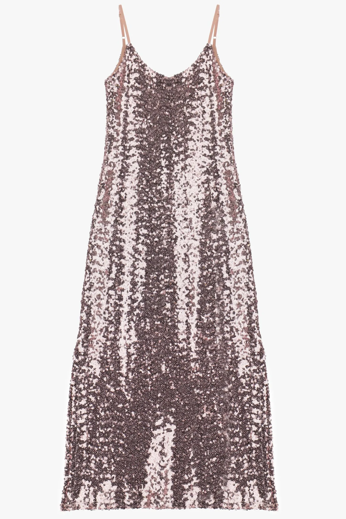 Vestito con paillettes e spalline